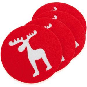 Coaster set reindeer design