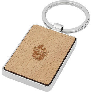 Avenue Mauro beech wood rectangular keychain
