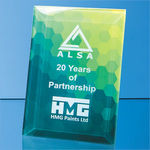 25.5cm x 20.5cm x 5mm Clear Glass Bevelled Rectangle with Easel Backing