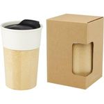 Avenue Pereira 320 ml porcelain mug with bamboo outer wall