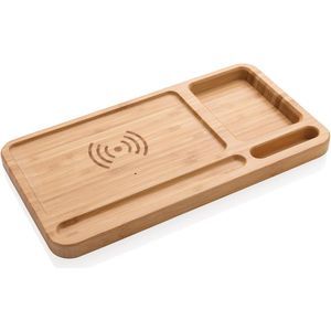 XD Collection Bamboo Desk Organiser 5W Wireless Charger