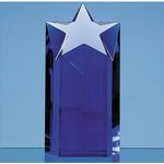18cm Sapphire Blue Optic Star Column Award