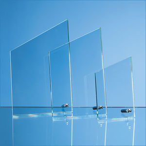 20.5cm x 12.5cm x 1cm Jade Glass Peak with Chrome Pin H or V