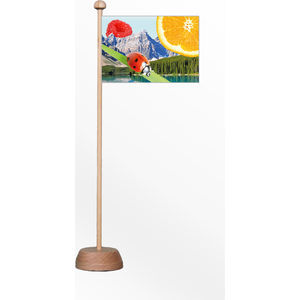Table Flag - Landscape Wooden Base