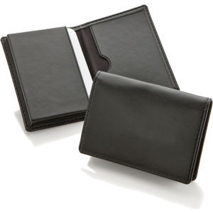 Black Belluno Pu Economy Gusseted Card Wallet