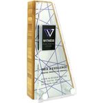 Bamboo Block Award with Metal Plate & Acrylic Face - small