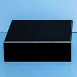 12.5cm Onyx Black Optical Crystal Square Base