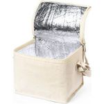 Cotton cooler bag aluminium interior