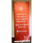 Small Grey Backed PVC Roller Banner