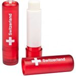 Lip Balm Stick Red Frosted Container & Cap Domed 4.8g
