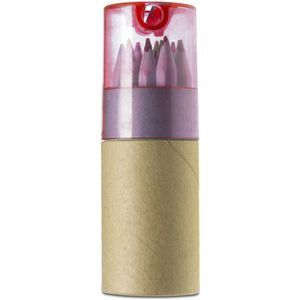 Colour pencil set with pencil sharpener