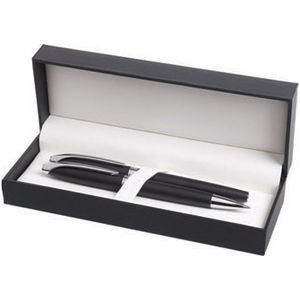 Elegance Set - Ballad Chrome ball pen and roller ball set in a Hi-Line box