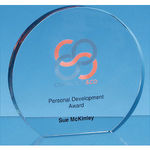 12.5cm x 19mm Clear Glass Freestanding Circle Award