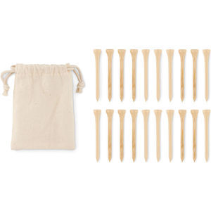 20 Bamboo Golf Tees Set