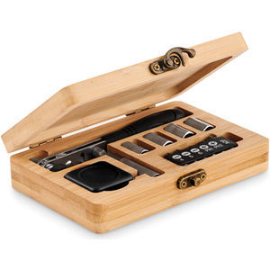 13 Piece Tool Set Bamboo Case
