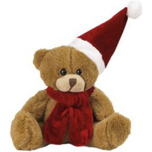 Plush Christmas teddy bear Nathan Brown