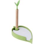 Wheat straw memo holder leaf ball pen