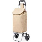 Jute foldable shopping trolley
