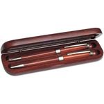Writing set ball pen and pencil in wooden case