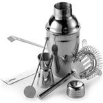 Cocktail set shaker ice tong spoon