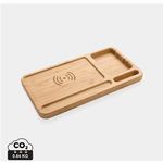 XD Collection Bamboo Desk Organiser 10W Wireless Charger