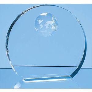 17cm Optical Crystal Circle with Recessed Globe
