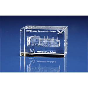 Crystal Glass Building Paperweight