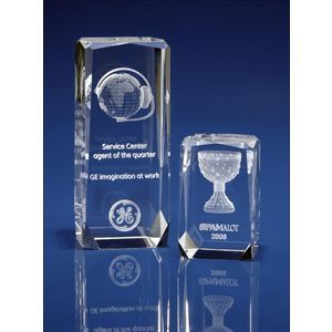 Crystal Verbier Award 3D Engraved