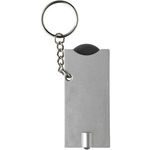 Keyring with shopping cart coin and LED light
