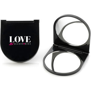 Black Plastic Compact Mirror