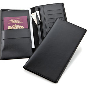 Travel Wallet Deluxe Travel Wallet Black Belluno Pu