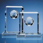 6cm Optical Crystal Globe on a Clear Crystal Base