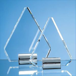 18cm Optical Crystal Diamond mounted on a Chrome Stand