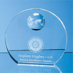 14cm Optical Crystal Circle with Recessed Globe
