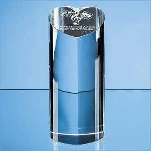 18cm Optical Crystal Heart Column Award