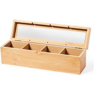 Bamboo tea storage box
