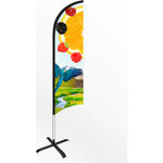 XX Large Standard Blade Event Flag With Cross Base