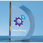 15.5cm Optical Crystal Facet Curve Award