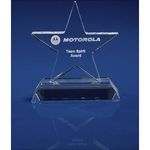 Crystal Star Light Award or Trophy 3D Engraved
