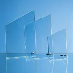 22.5cm x 14cm x 1cm Jade Glass Peak with Chrome Pin H or V