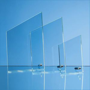 22.5cm x 14cm x 1cm Jade Glass Peak with Chrome Pin H or V