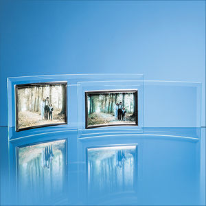 Bevelled Glass Crescent Frame for 5inch x 3 1/2inch Landscape Photo