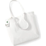 Westford Mill Organic Cotton Shopper with 58 cm handles in White