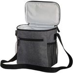 Cooler bag main compartment and front pocket with zipper