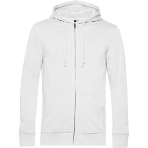 Organic Zipped Hooded Sweatshirt White