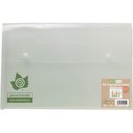 Eco-Eco A4+ 95% Recycled Clear Expanding 2 Stud Wallet