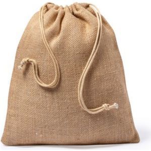 Big jute drawstring bag