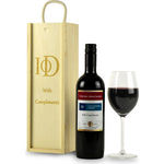 Personalised Red Wine with an Engraved Wooden Gift Box