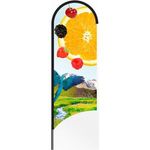 Large Wing Feather Flag Banner With Spiked Base