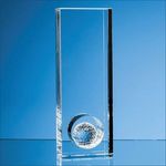 23cm Optical Crystal Golf Ball in the Hole Award